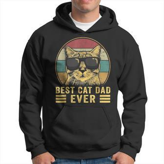 Vintage Best Cat Dad Ever Bump Fit For Men Women Boys Girls Hoodie - Seseable