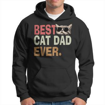 Vintage Best Cat Dad Ever Cat Daddy Father Day Hoodie | Mazezy