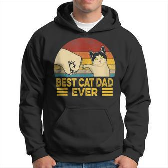 Vintage Best Cat Dad Ever Funny Cat Daddy Father Day Hoodie - Seseable