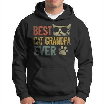 Vintage Best Cat Grandpa Ever Cat Grandpa Fathers D Hoodie | Mazezy