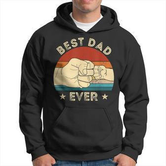Vintage Best Dad Ever Fist Bump Funny Fathers Day Gift Daddy Hoodie | Mazezy AU