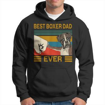 Vintage Best Dog Boxer Dad Ever Bump Fit Gift Hoodie - Seseable
