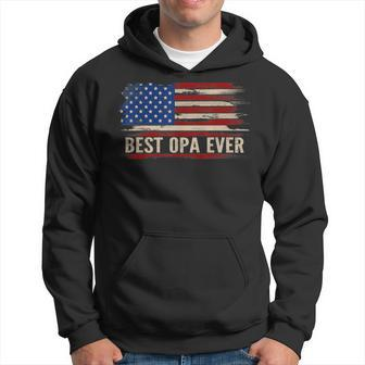 Vintage Best Opa Ever American Flag Fathers Day Gift Hoodie - Seseable