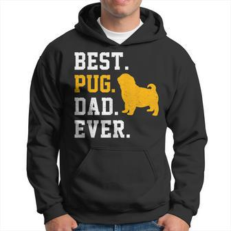Vintage Best Pug Dad Ever Fathers Day Dog Gifts Hoodie