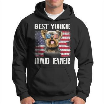 Vintage Best Yorkie Dad Ever Flag Us For Pet Owner Father Hoodie - Seseable