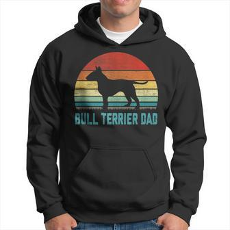 Vintage Bull Terrier Dad - Dog Lover Hoodie - Seseable