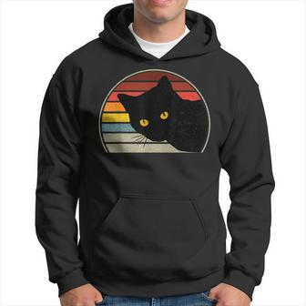 Vintage Cat 80S Retro Style For Cat Lover Cat Mom Cat Dad Hoodie - Seseable