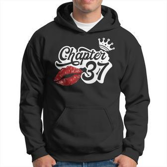 Vintage Chapter 37 Classy Lips Happy Birthday 37 Years Born Hoodie - Seseable