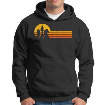 Vintage Chess Player Retro Sunset Design Chess Pieces Hoodie | Mazezy