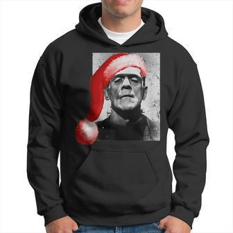 Vintage Christmas Horror Movie Santa Hat Frankenstein Men Hoodie - Thegiftio UK