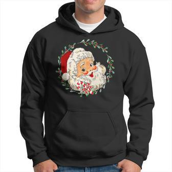 Vintage Christmas Santa Claus Old Fashioned Graphic Men Hoodie Graphic Print Hooded Sweatshirt - Seseable