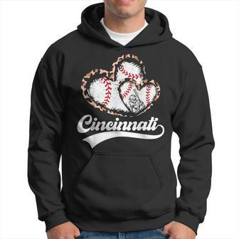 Vintage Cincinnati City Baseball Lover Baseball Fans Hoodie | Mazezy