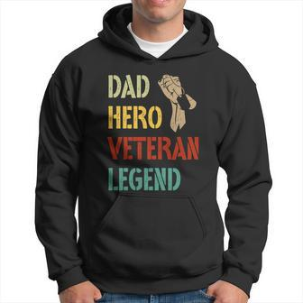 Vintage Dad Hero Veteran Legend Gift Hoodie - Monsterry AU