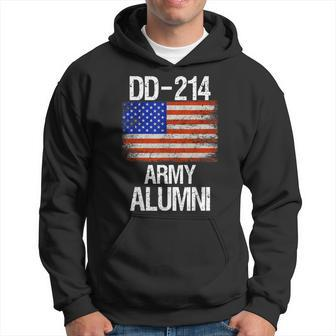 Vintage Dd214 Alumni Us Military Veteran American Flag Hoodie | Mazezy DE