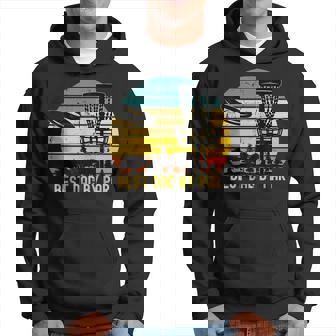 Vintage Disc Golf Dad Present Best Dad By Par Disk Golf Gift For Mens Hoodie | Mazezy