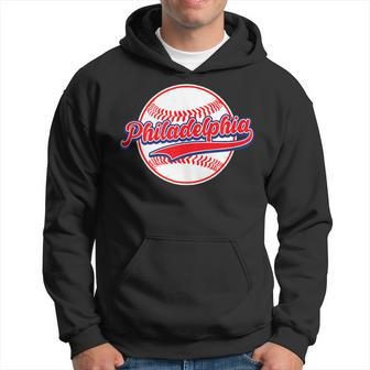 Vintage Distressed Philly Baseball Lovers Philly Fathers Day Hoodie - Thegiftio UK