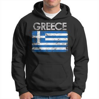 Vintage Greece Greek Flag Pride Gift Hoodie - Seseable