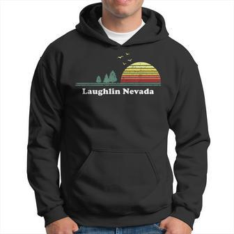 Vintage Laughlin Nevada Sunset Souvenir Print Hoodie - Seseable