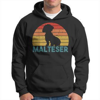 Vintage Malteser Hunde Hunderasse Hundeliebhaber Hund Hoodie - Seseable