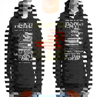 Vintage Old Desantis 2024 Make America Florida American Flag Men Hoodie - Thegiftio
