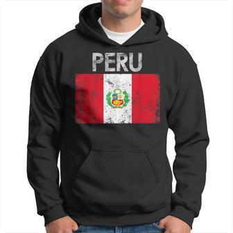 Vintage Peru Peruvian Flag Pride Gift Hoodie - Seseable