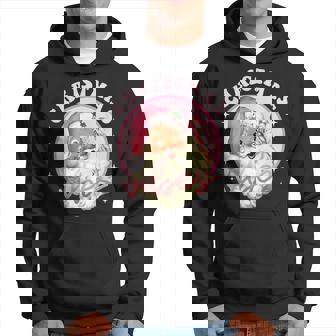 Vintage Pink Christmas Vibes Funny Pink Santa Claus Men Hoodie Graphic Print Hooded Sweatshirt - Seseable