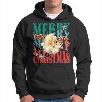 Vintage Pink Santa Claus Pink Christmas V23 Men Hoodie - Thegiftio UK