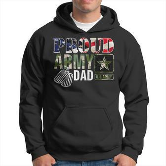 Vintage Proud Army Dad Camo With American Flag Gift Hoodie - Seseable