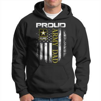Vintage Proud Army Dad With American Flag Gift Hoodie - Seseable