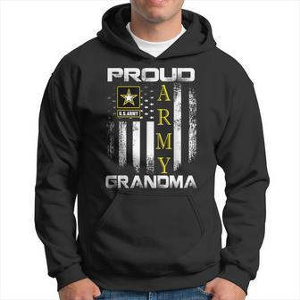 Vintage Proud Army Grandma With American Flag Gift Hoodie | Mazezy