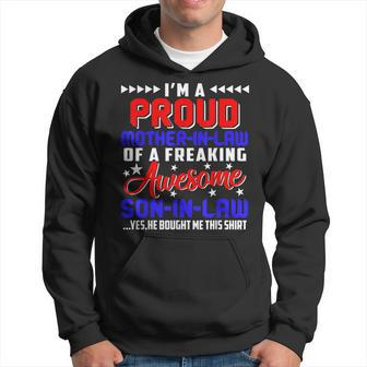 Vintage Proud Mother In Law Of A Freaking Awesome Son In Law Hoodie - Thegiftio UK