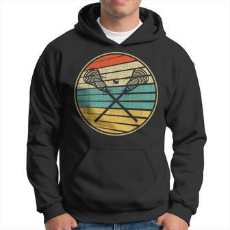Vintage Retro 60S 70S Style Lacrosse Stick Player Lover Hoodie | Mazezy