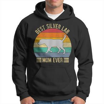 Vintage Retro Best Silver Lab Mom Ever Labrador Retriever Hoodie - Seseable