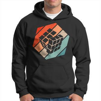 Vintage Retro Competitive Puzzles Cube Love Speed Cubing Hoodie - Seseable