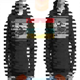 Vintage Retro Snowmobile Papa Snowmobiling Silhouette Funny Hoodie | Seseable UK