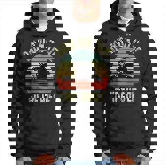 Vintage Retro Sunset Fire Fighters Dibs On The Fire Chief Hoodie - Seseable