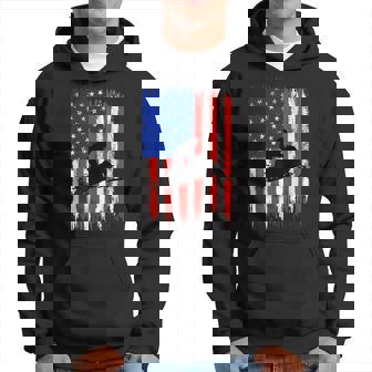 Vintage Snowmobile Usa American Flag Funny Snowmobiling Gift Hoodie | Seseable UK