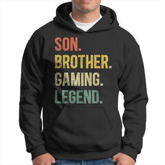 Vintage Sohn Bruder Gaming Legende Retro Video Gamer Boy Geek Hoodie - Seseable