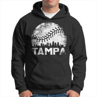 Vintage Tampa Baseball Florida Skyline Apparel Souvenir Men Hoodie | Mazezy