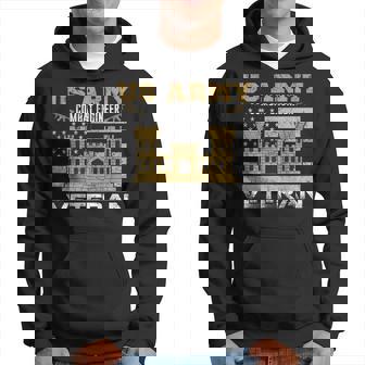 Vintage Us Army Combat Engineer Combat Engineer Veteran Gift Men Hoodie Graphic Print Hooded Sweatshirt | Seseable UK