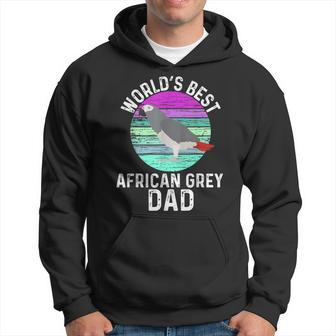 Vintage Worlds Best African Grey Parrot Dad Pet Bird Hoodie - Seseable