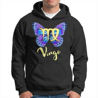 Virgo Butterfly Zodiac Sign Of Butterfly Wings For Women Men Hoodie Graphic Print Hooded Sweatshirt - Thegiftio UK
