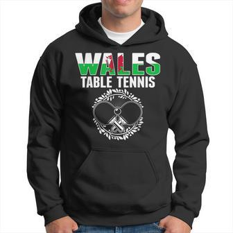 Wales Table Tennis Lovers Welsh Ping Pong Team Supporter Men Hoodie - Thegiftio UK