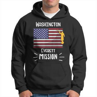 Washington Everett Mormon Lds Mission Missionary Gift Men Hoodie Graphic Print Hooded Sweatshirt - Seseable