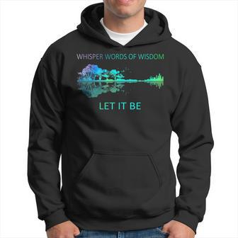 Watercolor Tree Sky There Will Be An Answer Let-It Be Guitar Hoodie - Seseable