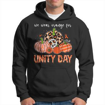 We Wear Orange For Unity Day Peace Pumpkin Halloween Men Hoodie - Thegiftio UK