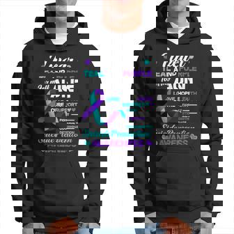 I Wear Teal & Purple For My Aunt Suicide Prevention Men Hoodie - Thegiftio UK