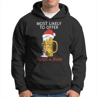 Weihnachtsmann Ein Bier Zu Bieten Hoodie - Seseable