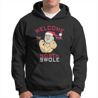 Welcome To North Swole Santa Claus Christmas Bodybuilding Hoodie - Monsterry