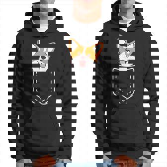 Welsh Corgi In Pocket Corgi Lover Corgi Owner Corgi Novelty Hoodie | Mazezy